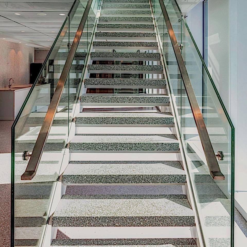 Agglotech terrazzo merdiven ve basamak uygulaması